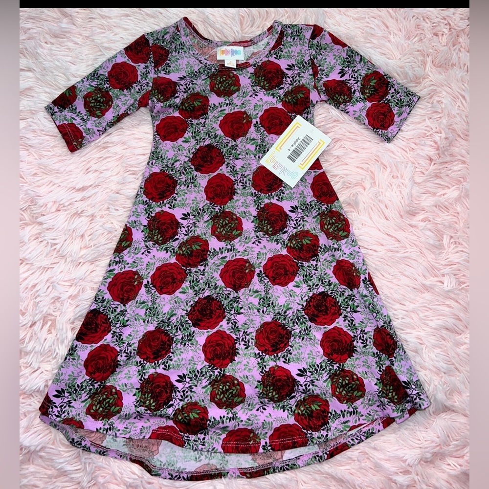 LuLaRoe Adeline Rose Dress NWT 4